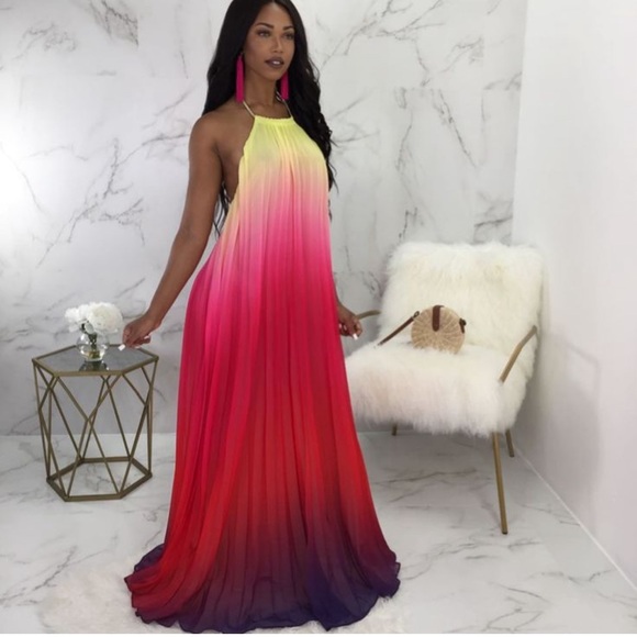 Fading Rainbow Maxi Dress main image 1